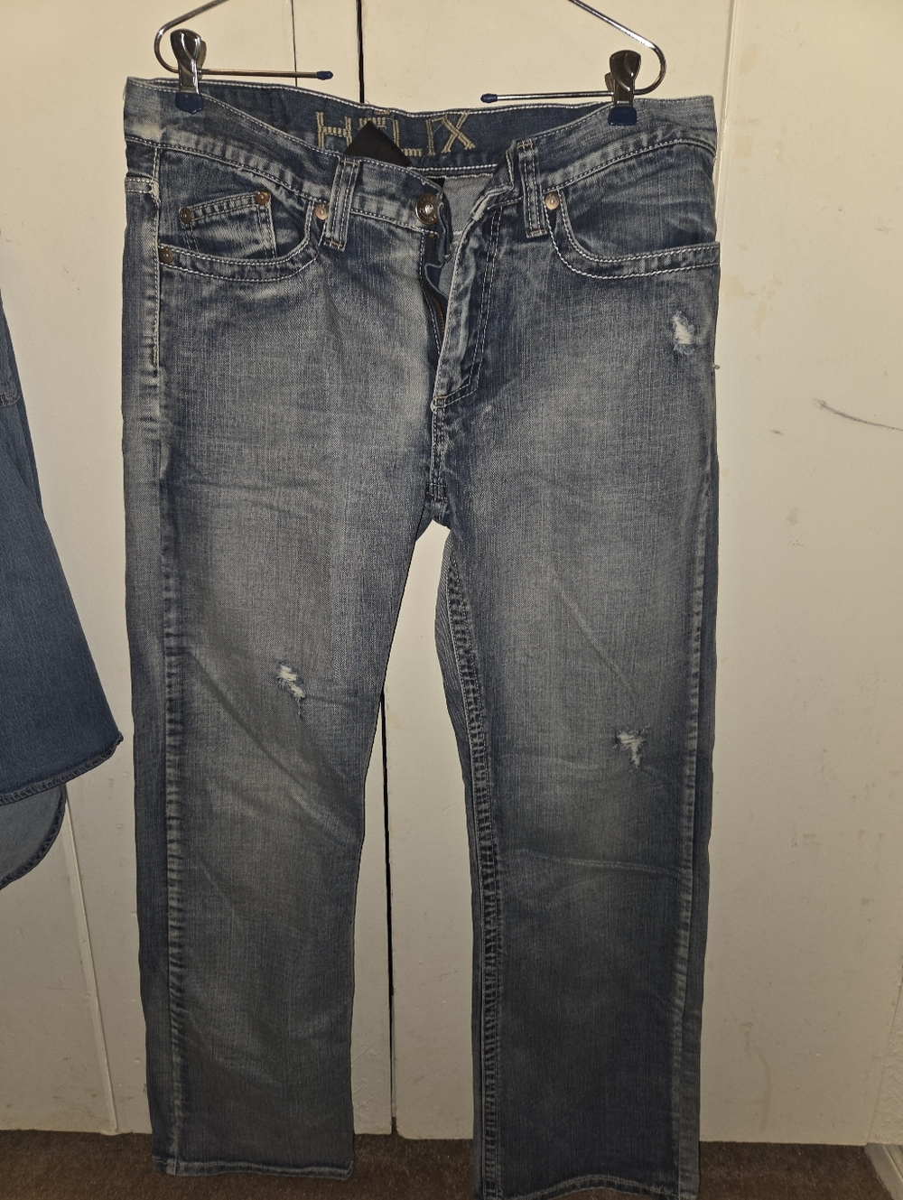 Helix Men’s Bootcut Jeans in Dark Blue Denim